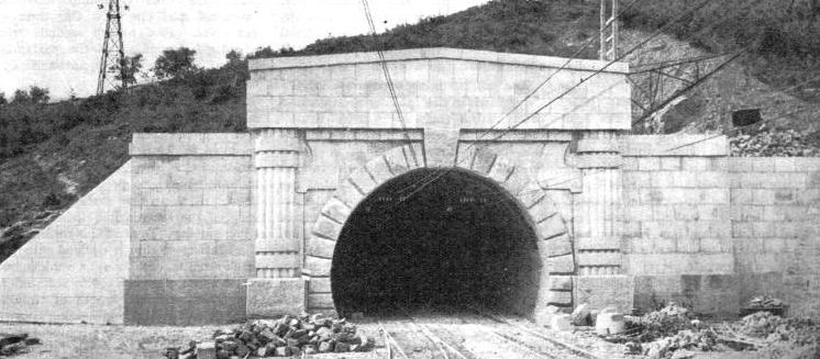 THE NORTHERN PORTAL of the Great Apennine Tunnel