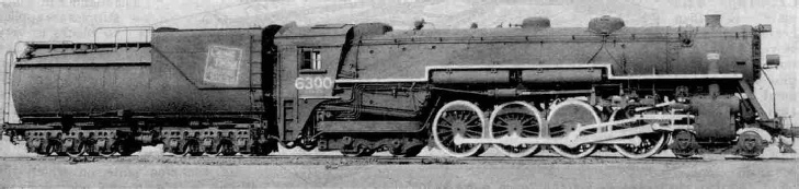 4-8-4 Express Locomotive, Canadian National Railways, 6300 class