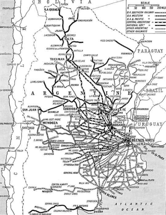 THE CHIEF ROUTES of the several railway systems in the Argentine Republic