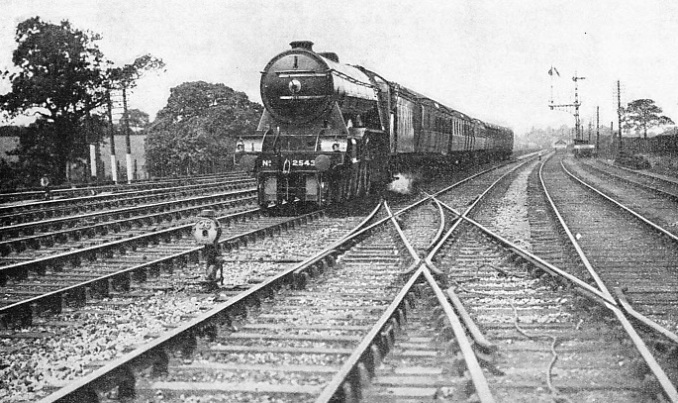 An express of the LNER running at speed