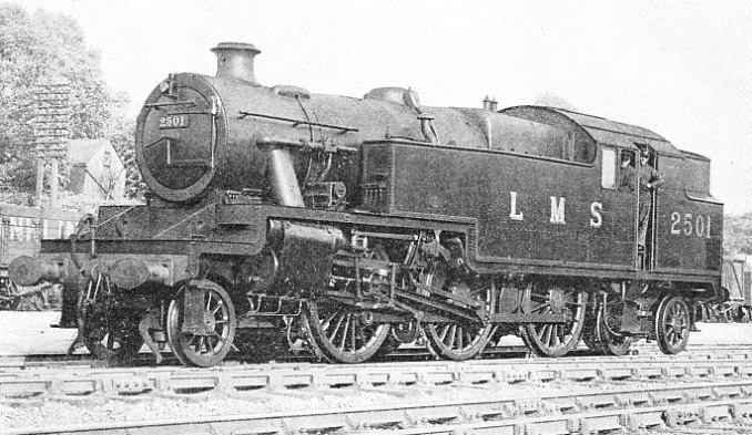 one of the latest LMS tank engines, a 2-6-4 (Taper boiler 3-cylinder type), built at Derby works in 1934