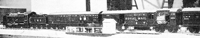 A MODEL MAIL TRAIN built for the General Post Office is used for public demonstration 