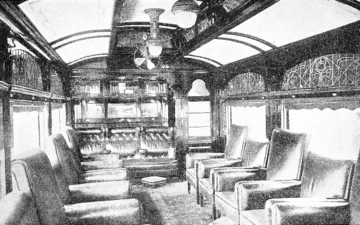 THE INTERIOR of one of the coaches on a train used by the Duke of Gloucester during his Australasian tour in 1934-5
