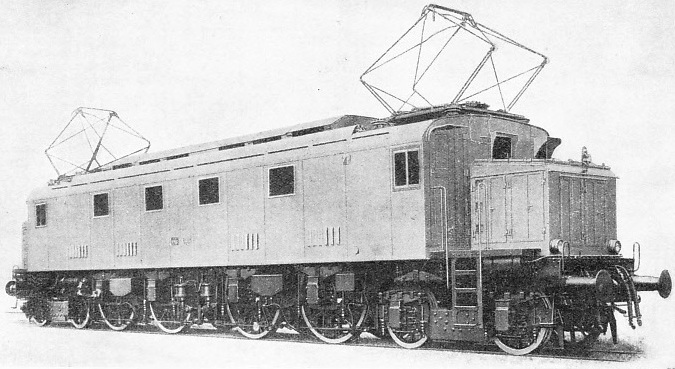 A MODERN ELECTRIC LOCOMOTIVE built for express work on the Italian State Railways