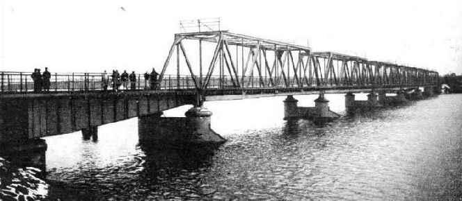 Rebuilt bridge that carries the main line between Riga and Ventspils