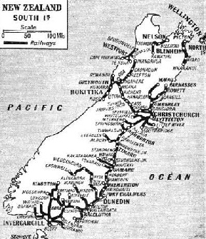 The railways of South Island, New Zealand