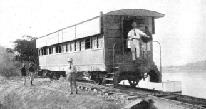 THE OFFICIAL TRIAL of a slip-way down to a train ferry on the northern extension of the Lagos Railway