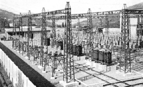 A TRANSFORMER SUB-STATION on the Rome-Naples “Direttissima”