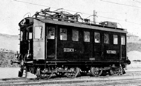 PRESENT TYPE OF ELECTRIC LOCOMOTIVE IN SERVICE UPON THE SEEBACH-WETTINGEN RAILWAY