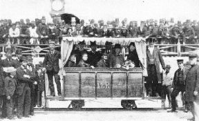 THE OPENING CEREMONY of Volk’s Electric Railway on August 3rd, 1883