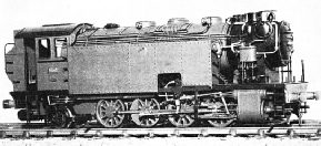 A TANK LOCOMOTIVE which operates on Mr G. P. Keen’s railway