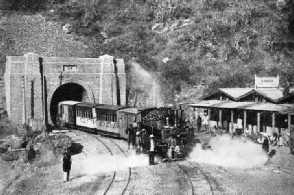 A PICTURESQUE SCENE on the Kalka-Simla Railway