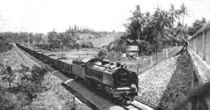 A COAL TRAIN on its journey from Batu Arang, Malaya