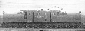 International General Electric gearless locomotive with 28 wheels, used for hauling the Chicago, Milwaukee and St. Paul’s Railway expresses over the Cascade Mountain division