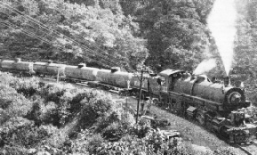 A train of fuel oil tanks on the line between San Luis Potosi and the port of Tampico