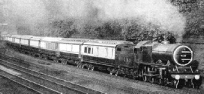 THE ROYAL TRAIN hauled by a Royal Scot, LMS locomotive