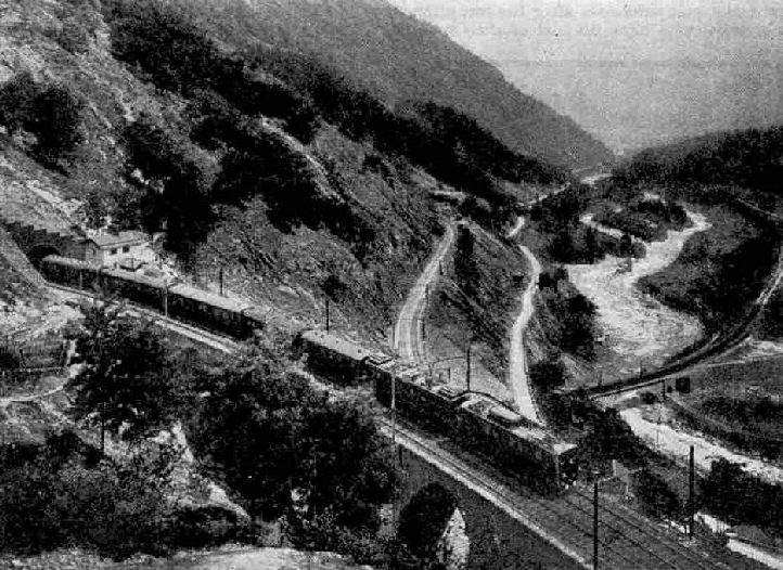 The St. Gotthard Line near Giornico