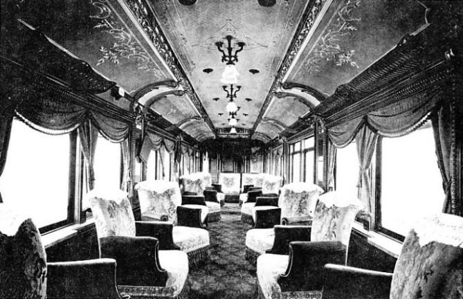 Drawing-room car of the Hastings Express, South Eastern & Chatham Railway