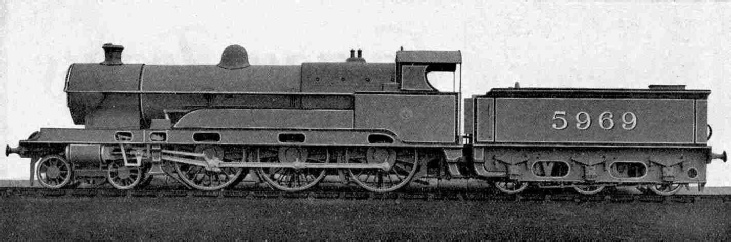 LMS 4-cylinder 4-6-0 Locomotive No. 5969, Claughton Class