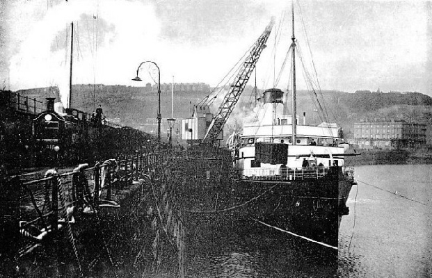 Arrival of the boat train at Dover, South Eastern & Chatham Railway