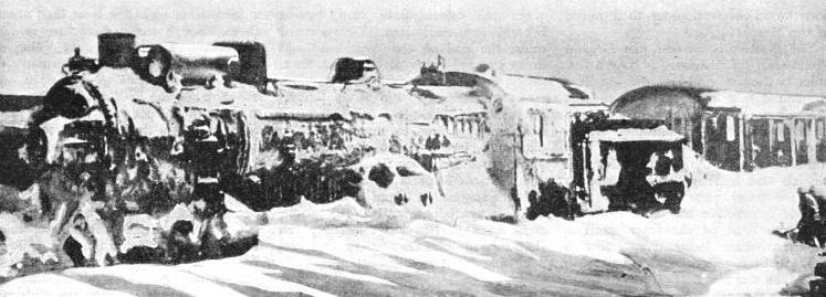the "Orient Express" imprisoned by snow, sixty-two miles from Istanbul.