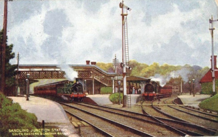 Sandling Junction, South Eastern & Chatham Railway