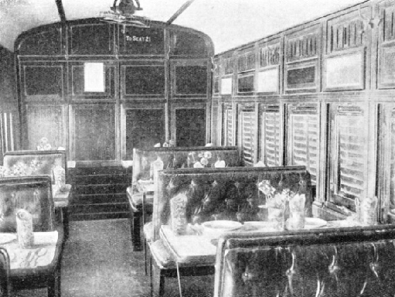 DINING-CAR owned by the International Sleeping Car Company on the Iraq Government Railways