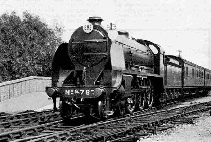 Southern Railway King Arthur class Locomotive No. E.787, Sir Menadeuke leaving Southampton West