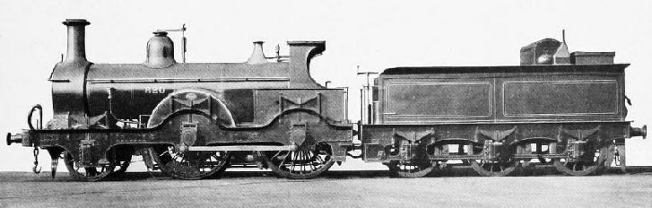 LOCOMOTIVE NO. 820, REMARKABLE FOR ITS HEAVY OUTSIDE FRAME