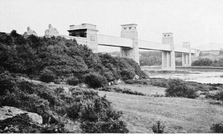 THE TUBULAR BRIDGE, DESIGNED BY STEPHENSON, OVER THE MENAI STRAITS