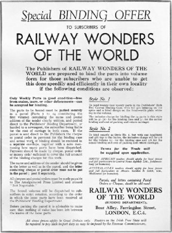 Binding Railway Wonders of the World