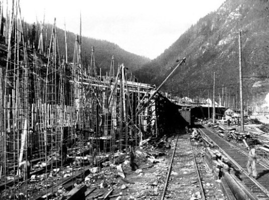 NEW CONCRETE SNOW-SHED, Cascade Summit