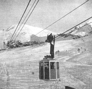 Passengers can be carried in a few minutes to altitudes of between 8,000 and 9,000 ft. by this aerial railway