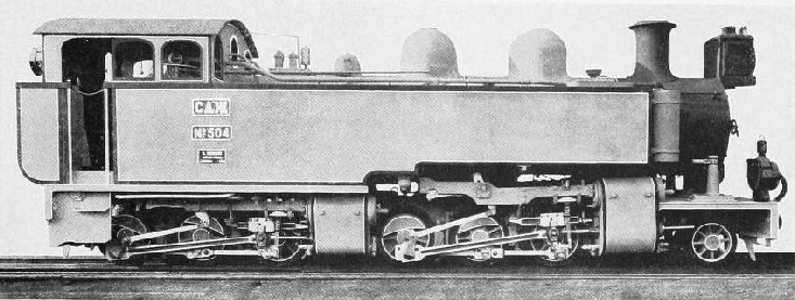 NARROW GAUGE (30 INCHES) 2-6-6-0 MALLET LOCOMOTIVE USED FOR PASSENGER AND HEAVY GOODS SERVICE BETWEEN PARATSCHIN AND SAITSCHAR, ON THE SERVIAN STATE RAILWAYS