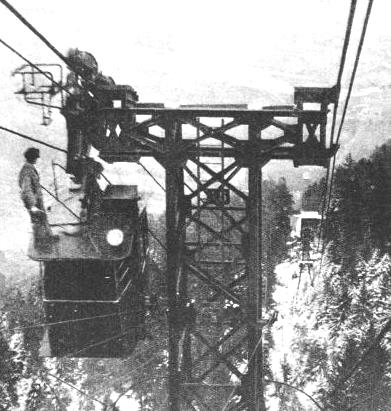 The men who repair the aerial railways become indifferent to great heights 