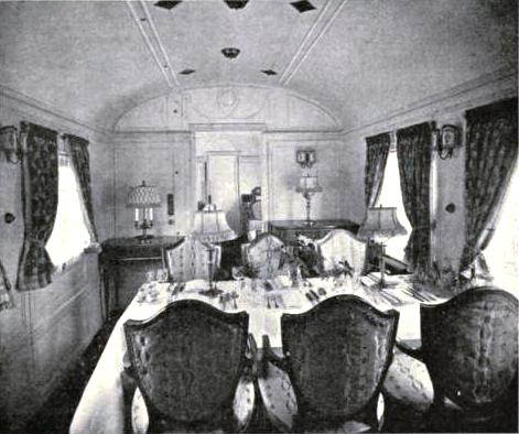 The Queen’s Car - the Dining-Room, North Eastern Railway