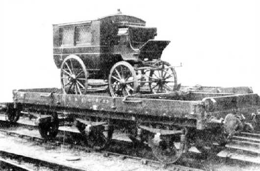 Road and Rail Invalid Carriage mounted on truck, London Brighton & South Coast Railway