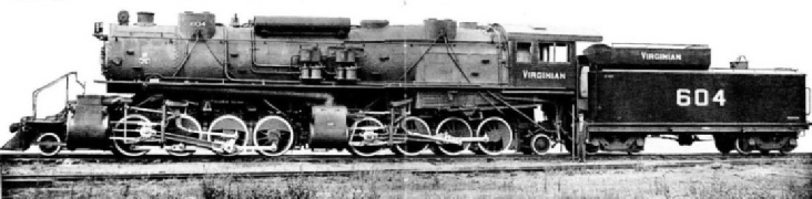 HUGE MALLET 2-8-8-2 COMPOUND LOCOMOTIVE used on the Virginian Railway