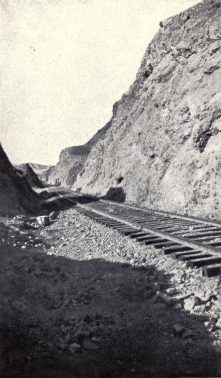 THE TRACK THROUGH THE BLISTERING BORAX AND NITRE GULCHES.