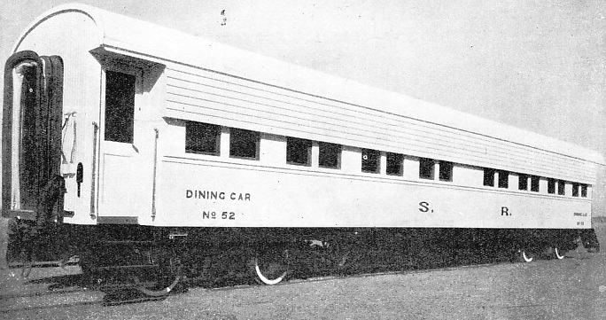 FOR PROTECTION AGAINST THE TROPICAL SUN and the pitiless glare of the desert, the dining-cars in the Sudan are painted white