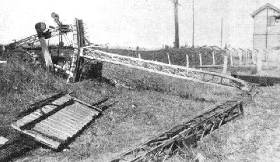 the effect of a storm on a signal standard on the Transandine Railway