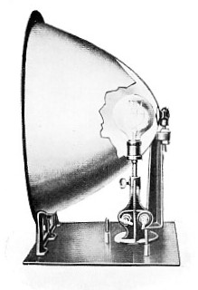 A HEADLIGHT with incandescent electric lamp