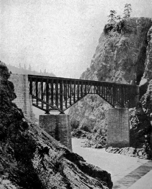 THE CISCO CANTILEVER BRIDGE, SPANNING THE FRASER RIVER