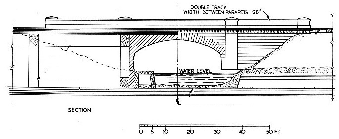 A TYPICAL EARLY railway bridge over a canal