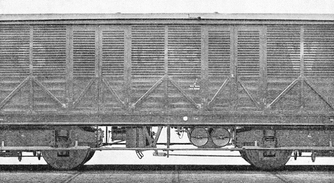 A FAST GOODS WAGON fitted with vacuum brakes