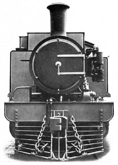 END VIEW OF THE MEXICAN RAILWAYS HEAVY “FAIRLIE” ENGINE