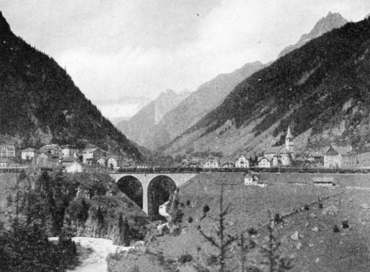 GÖSCHENEN, a small Swiss town 3,640 ft above sea level, which stands at the northern portal of the famous St. Gothard Tunnel
