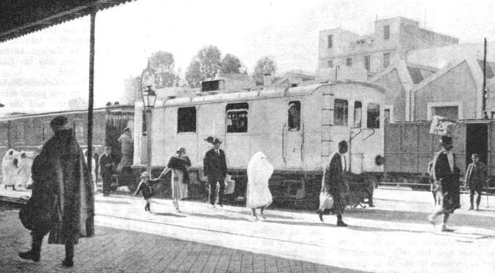A typical scene in a Tunisian railway station