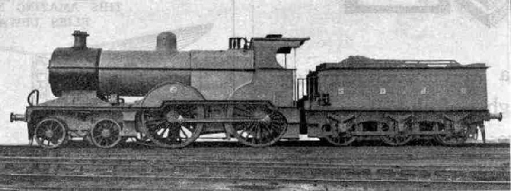 Locomotive No. 70, 4-4-0 type, Somerset and Dorset Joint Railway