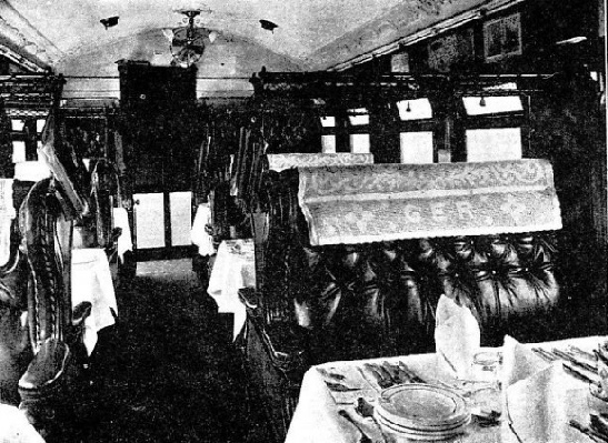 First-class Dining Saloon on the Cromer Express, Great Eastern Railway